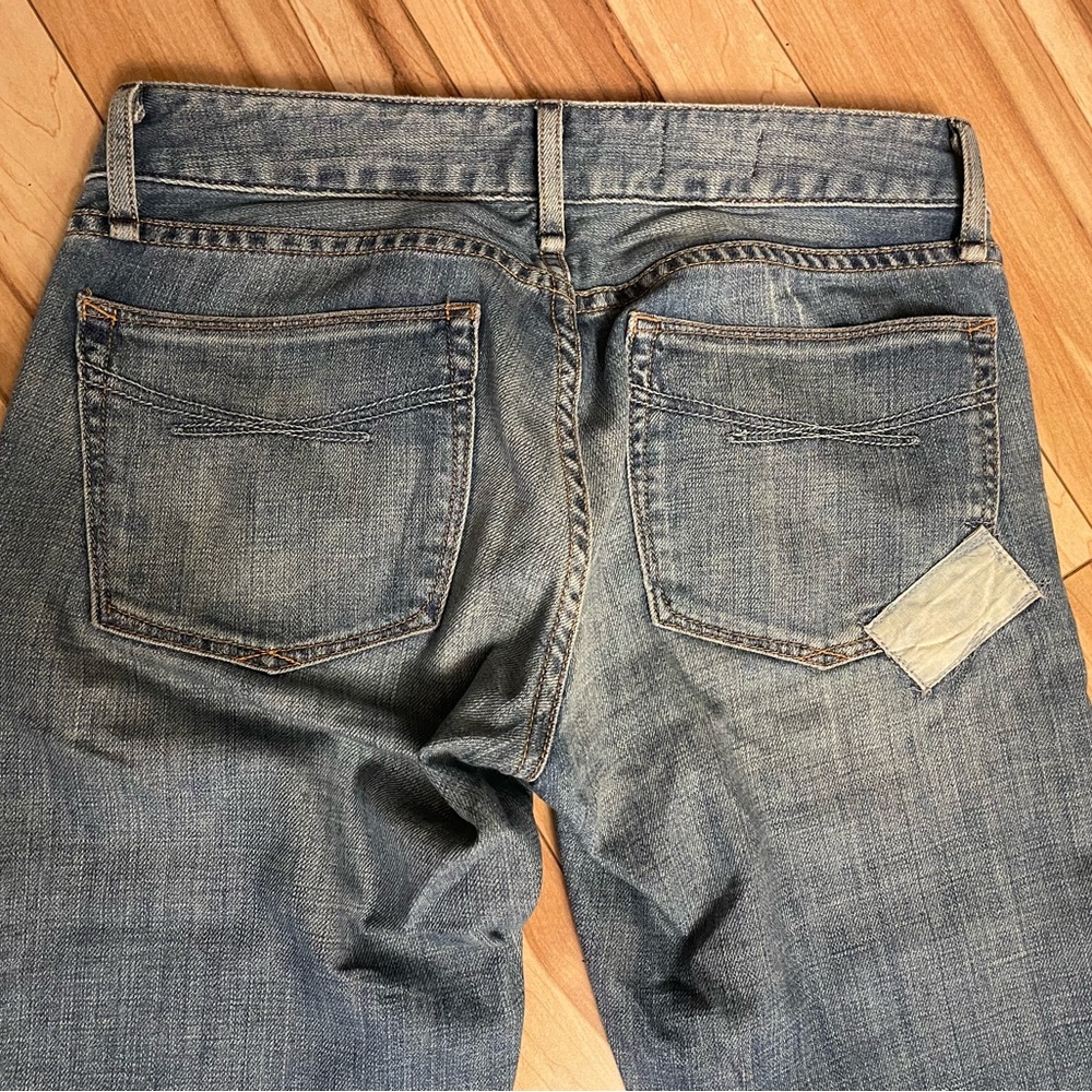 Gap 1969 Real Straight Patch Work Distressed Jeans - image 4